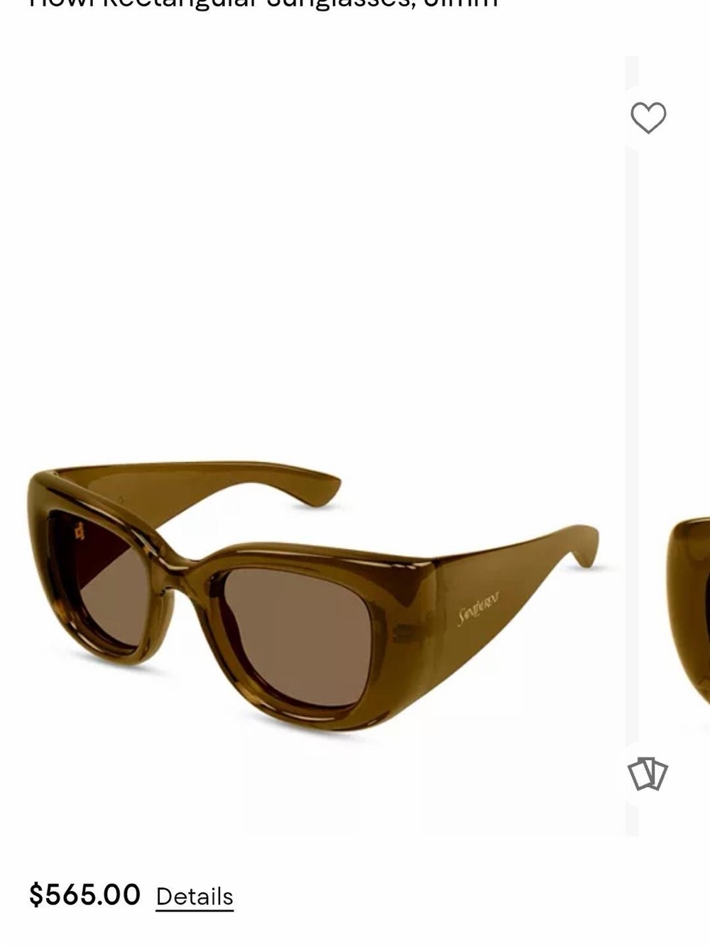 Suarez Olive Brown Cat-Eye Sunglasses